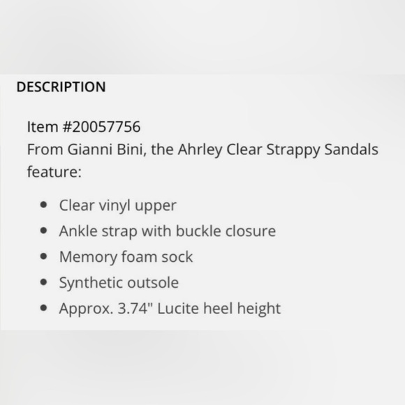 GIANNA BINI Ahrley Clear Strappy Sandals - Picture 6 of 6